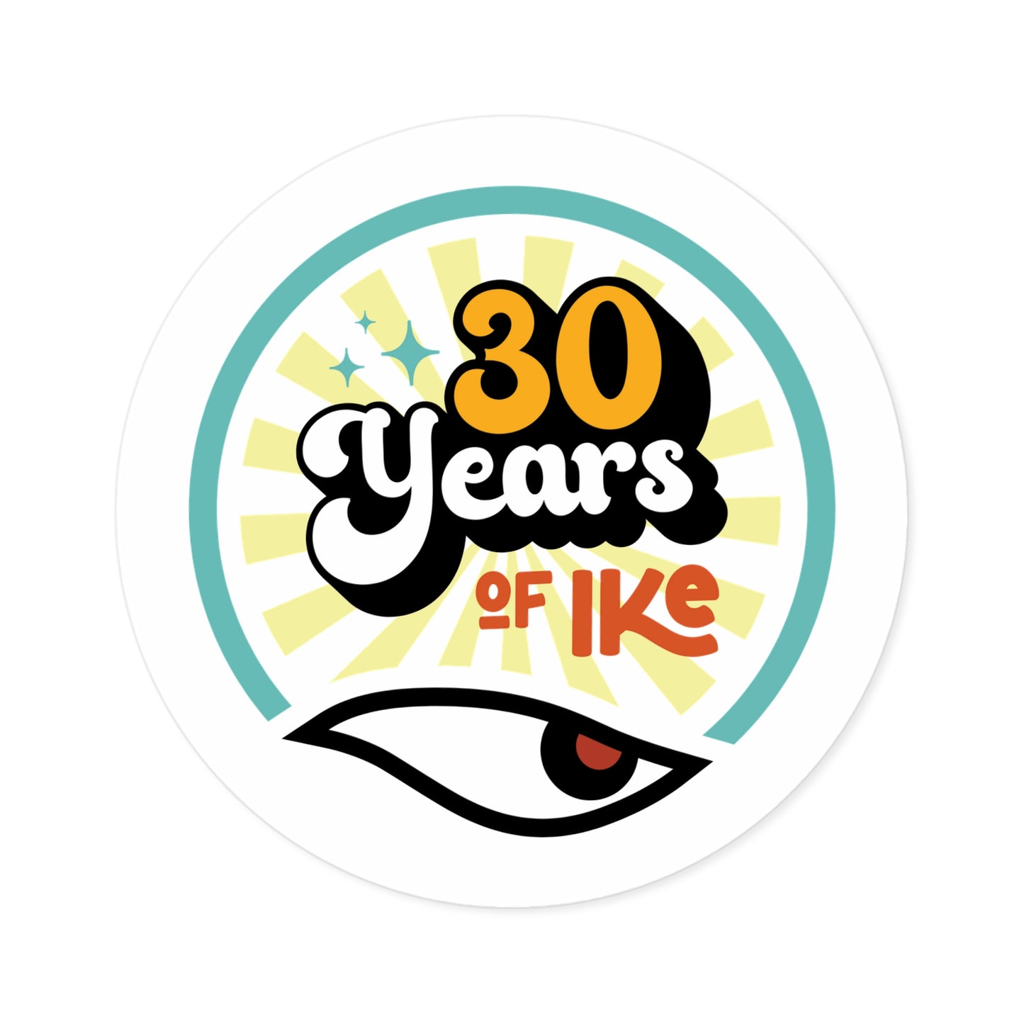 30 Years of Ike - Round Stickers, Indoor\Outdoor