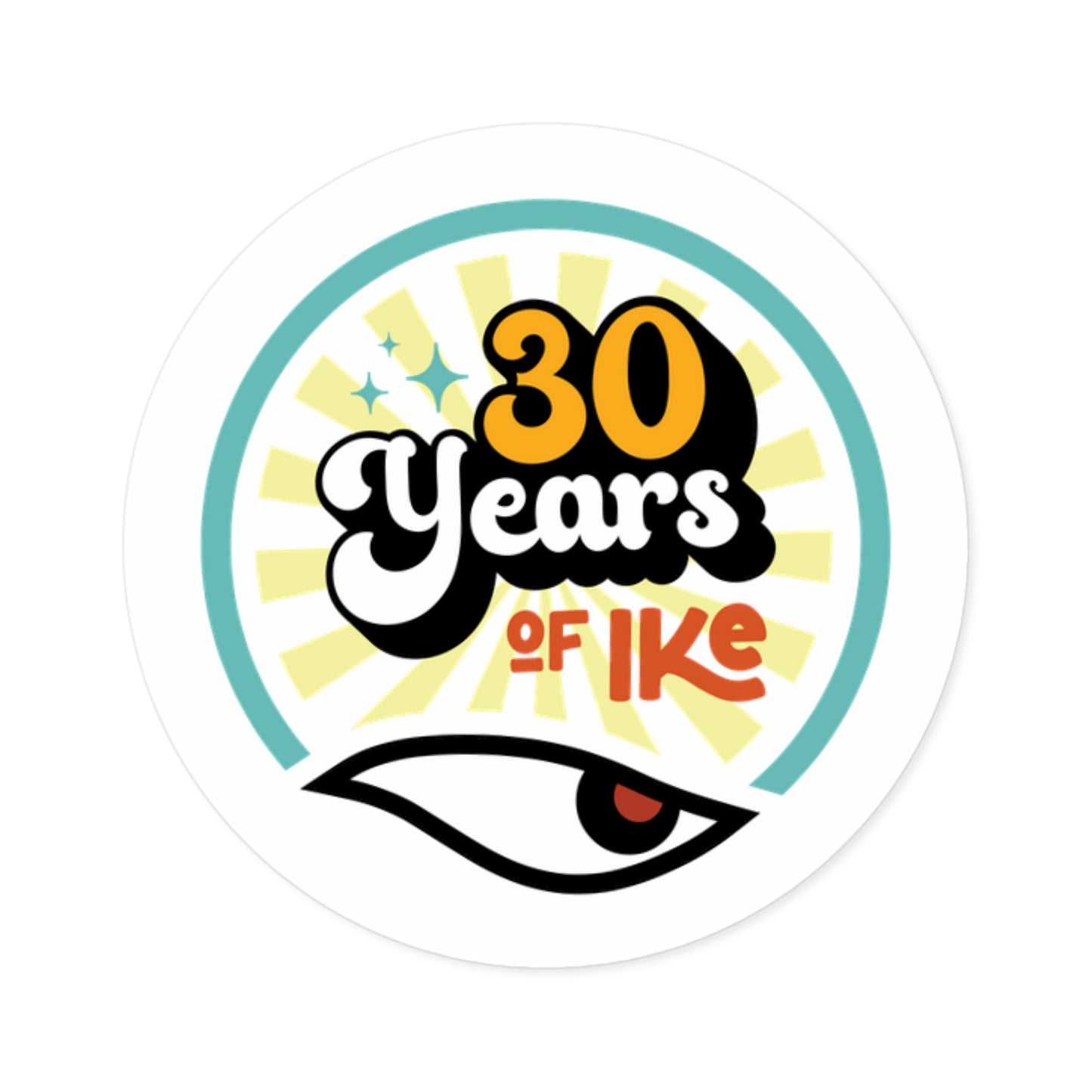 30 Years of Ike - Round Stickers, Indoor\Outdoor